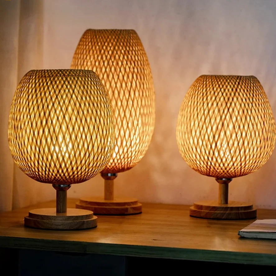 Rattan Wooden Lamp