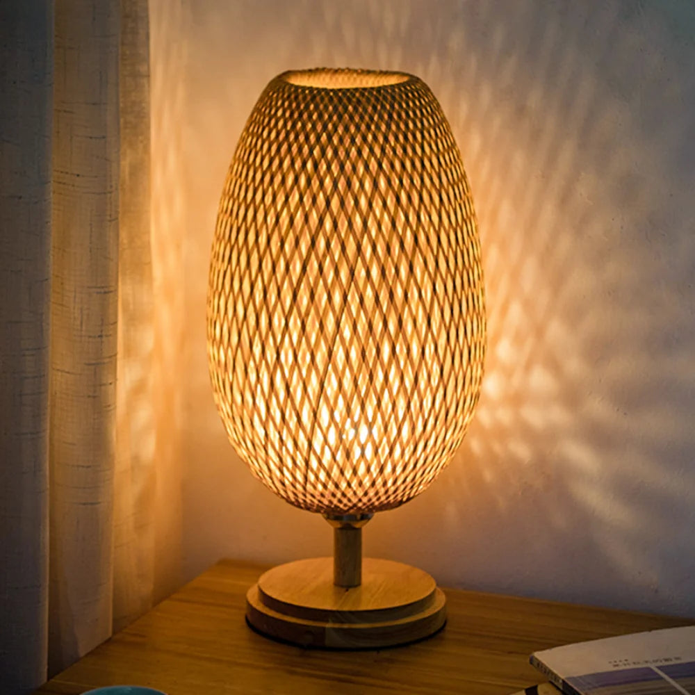 Rattan Wooden Lamp